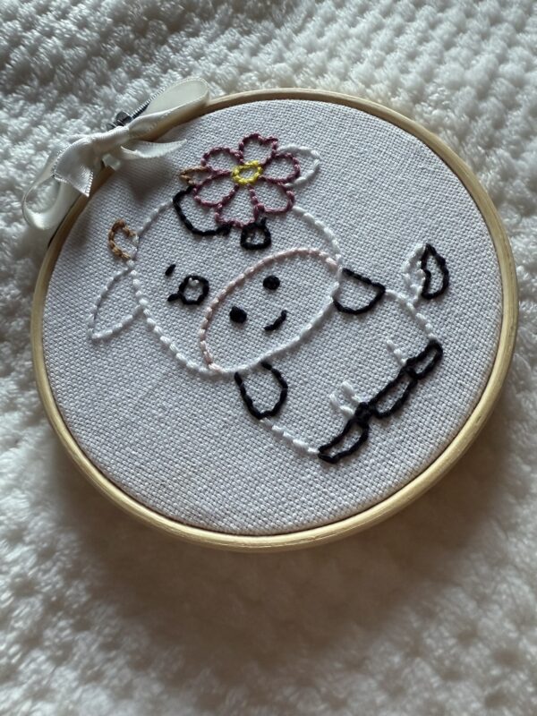 Broderie petite vache